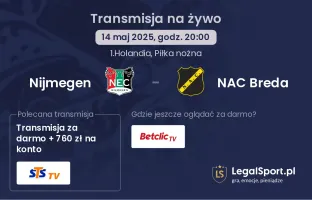 Nijmegen - NAC Breda gdzie oglądać transmisję?