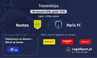 Nantes - Paris FC gdzie oglądać? (18.01)