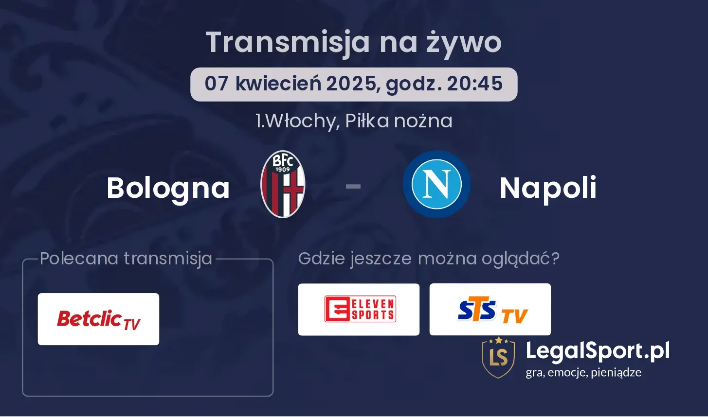 Bologna - Napoli gdzie oglądać?