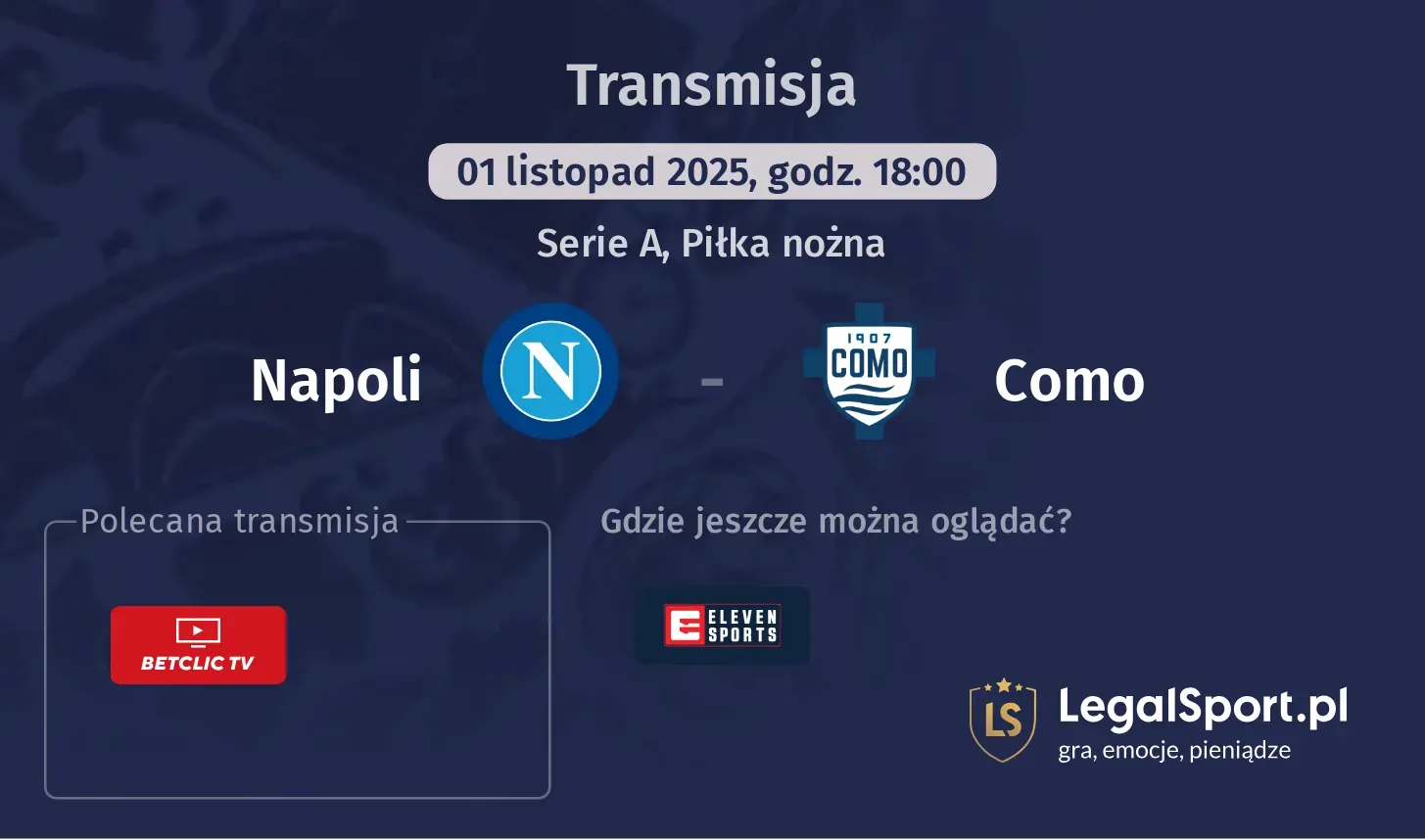 Napoli - Como Transmisje