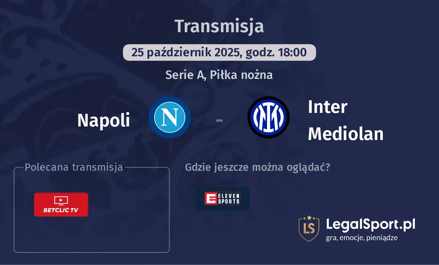 Napoli - Inter Mediolan Transmisje