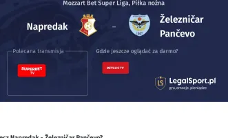 Napredak - Železničar Pančevo gdzie oglądać? (08.12)