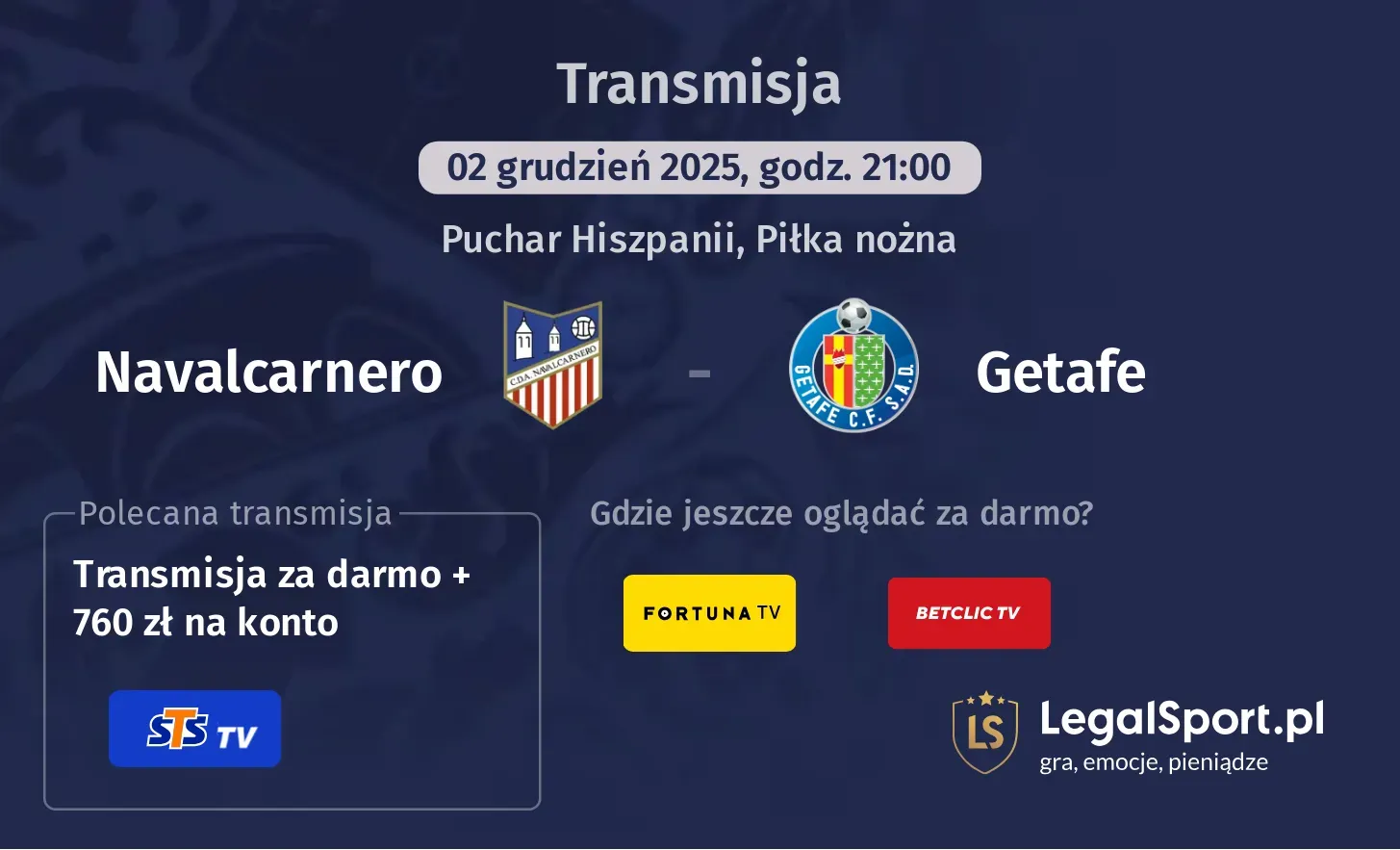 Navalcarnero - Getafe Transmisje