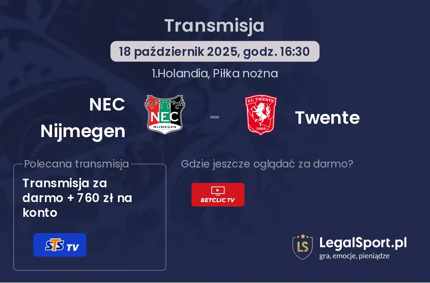 NEC Nijmegen - Twente Transmisje