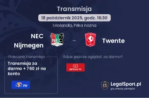 NEC Nijmegen - Twente gdzie oglądać?