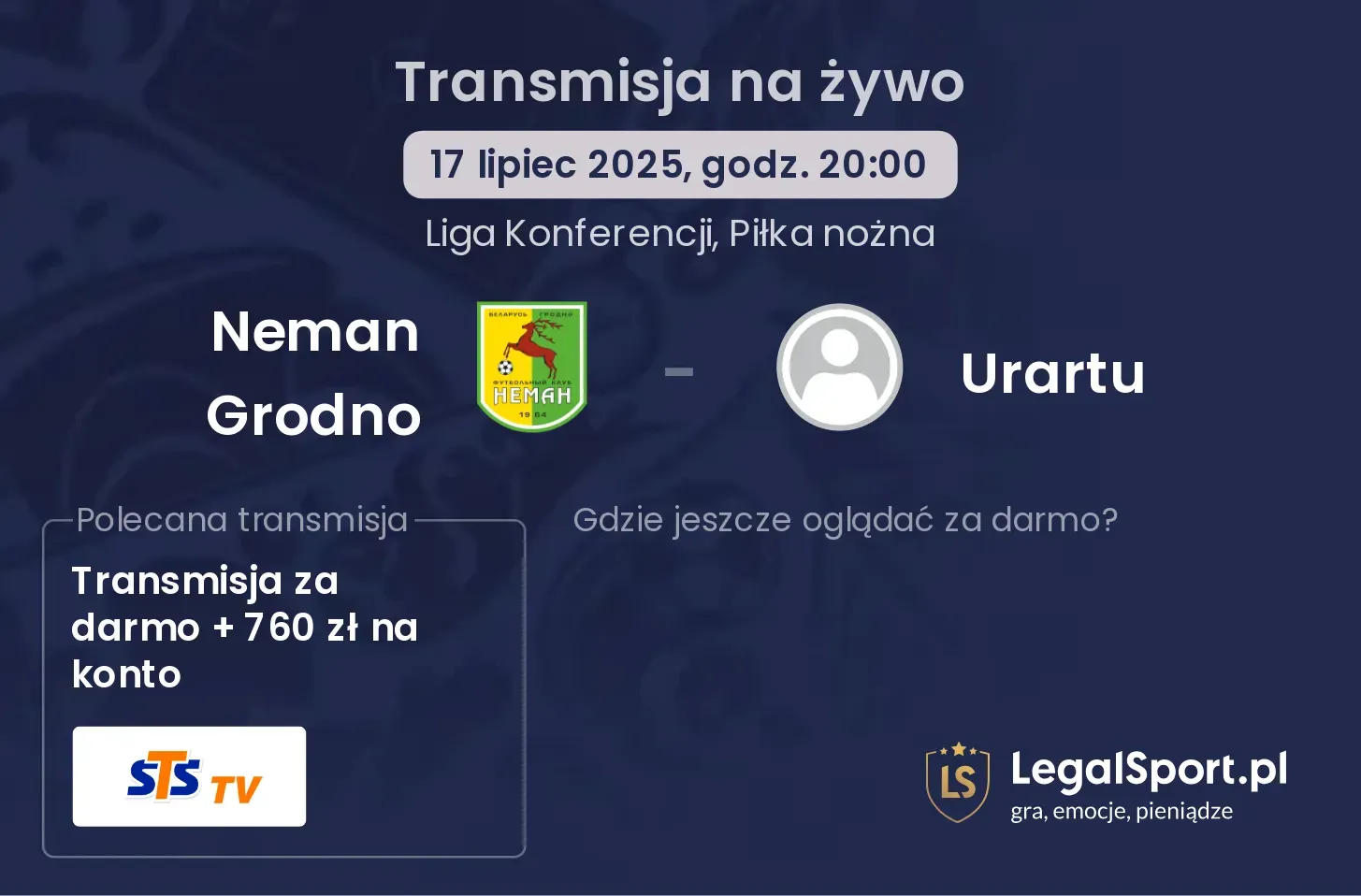 Neman Grodno - Urartu gdzie oglądać?