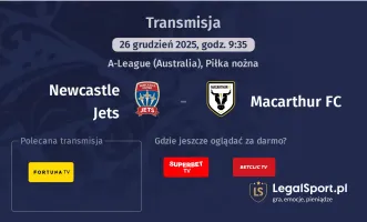 Newcastle Jets - Macarthur FC gdzie oglądać? (26.12)