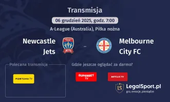Newcastle Jets - Melbourne City FC gdzie oglądać? (06.12)