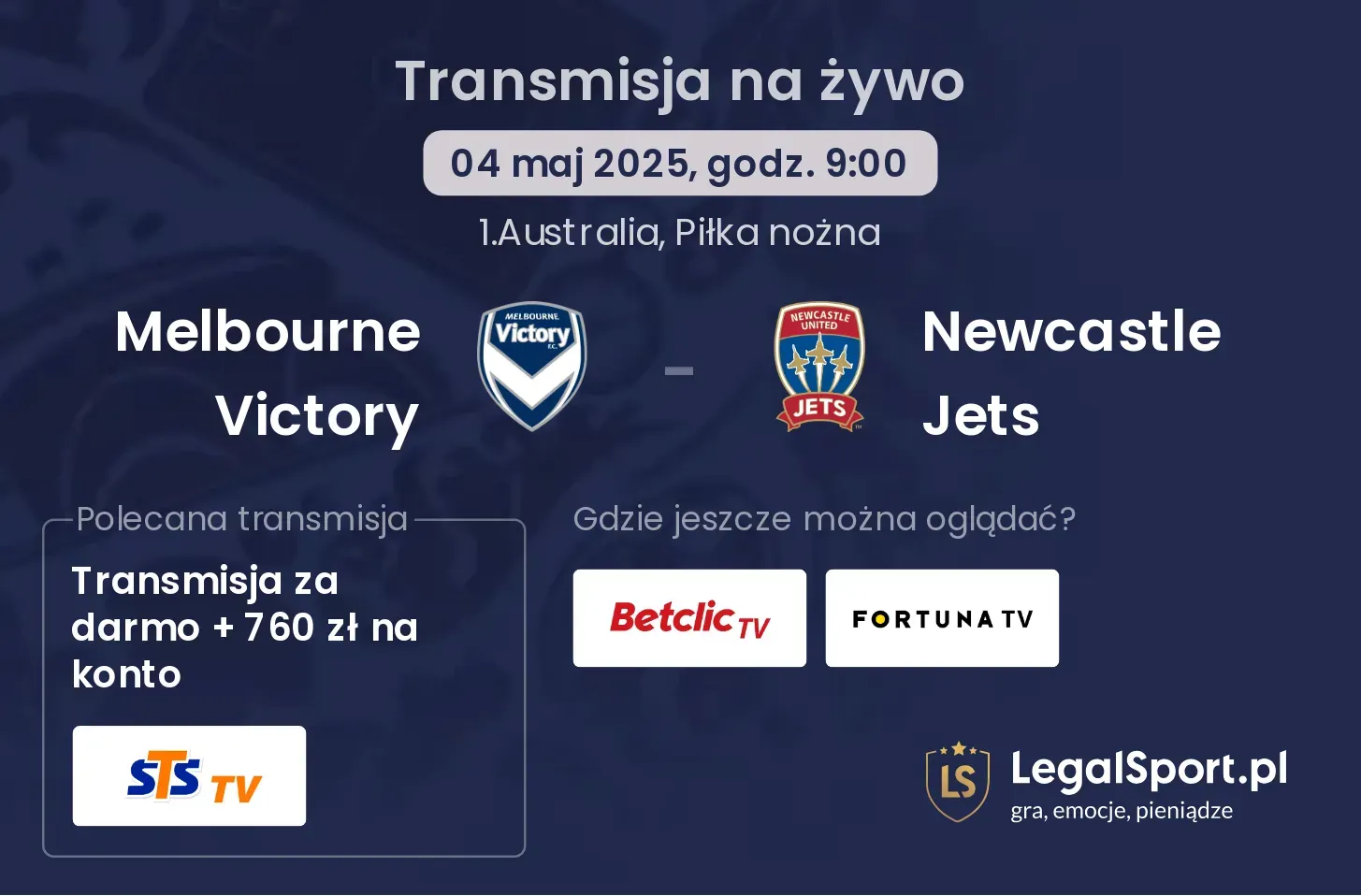 Melbourne Victory - Newcastle Jets gdzie oglądać?