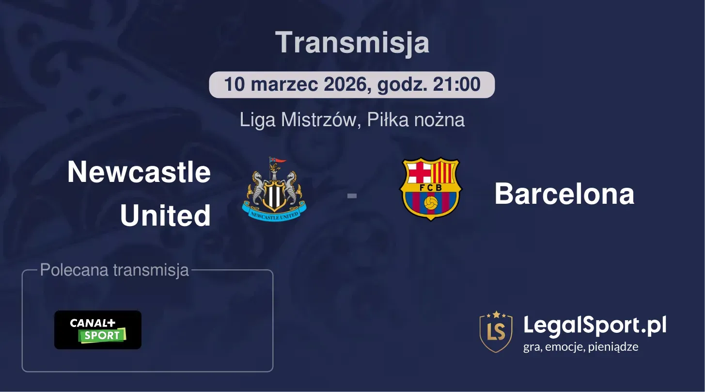 Newcastle United - Barcelona Transmisje