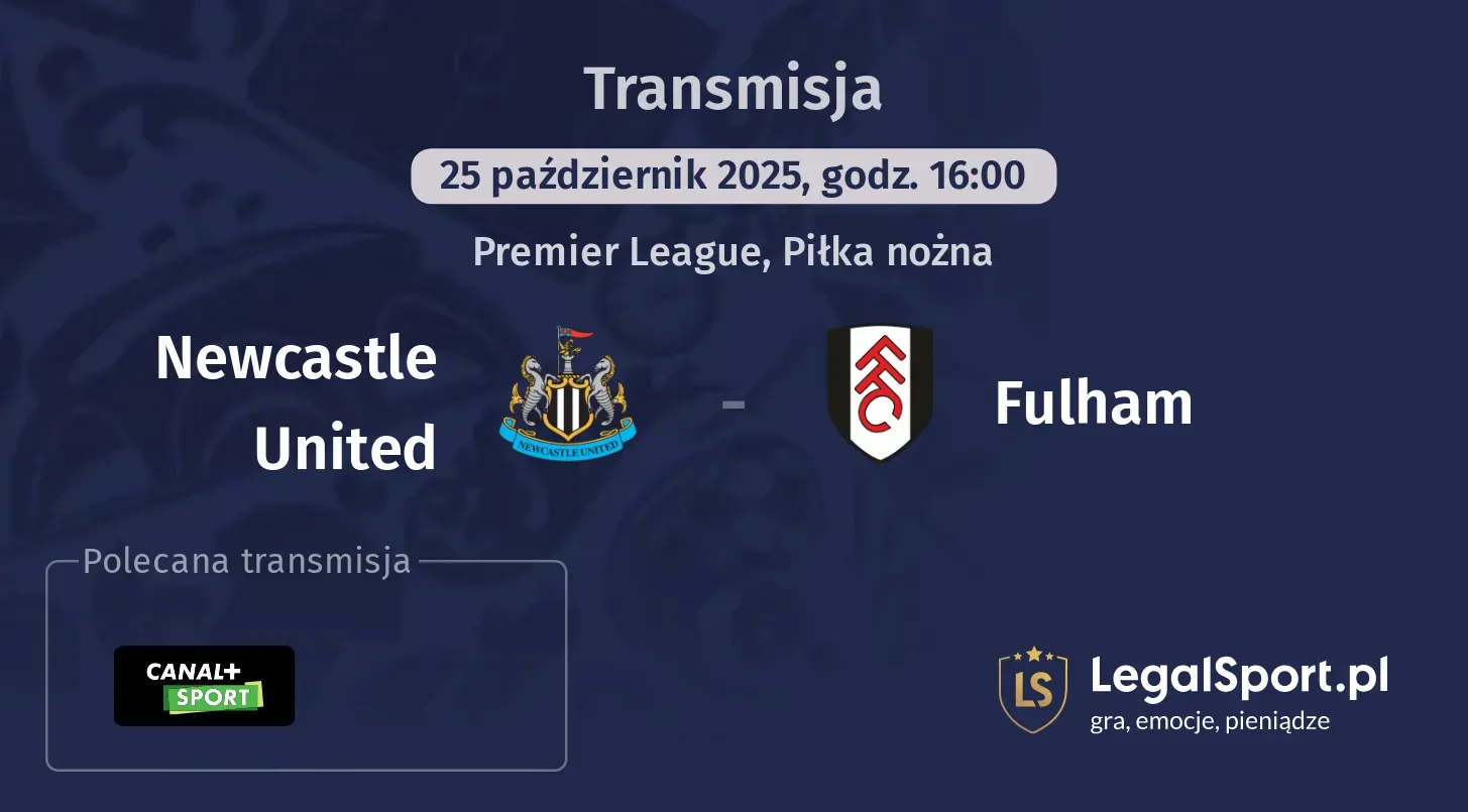 Newcastle United - Fulham Transmisje