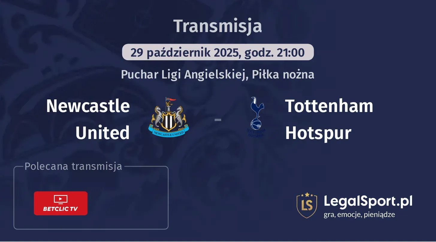 Newcastle United - Tottenham Hotspur Transmisje