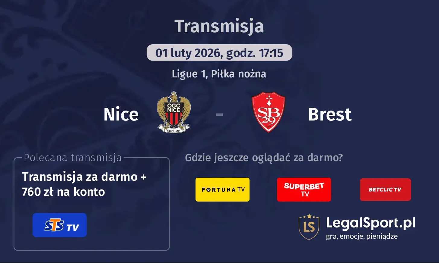 Nice - Brest Transmisje