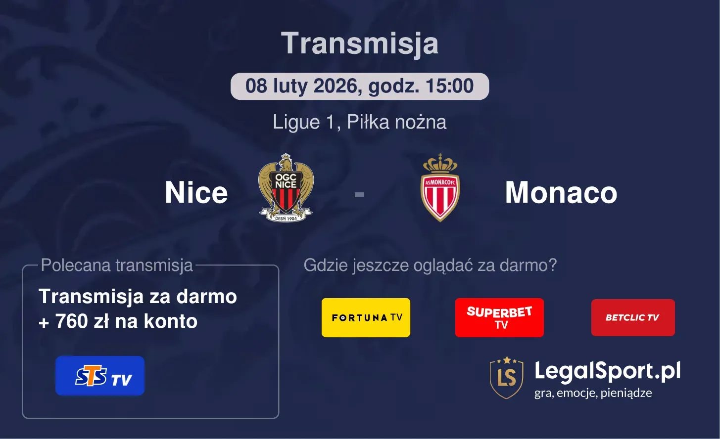 Nice - Monaco Transmisje