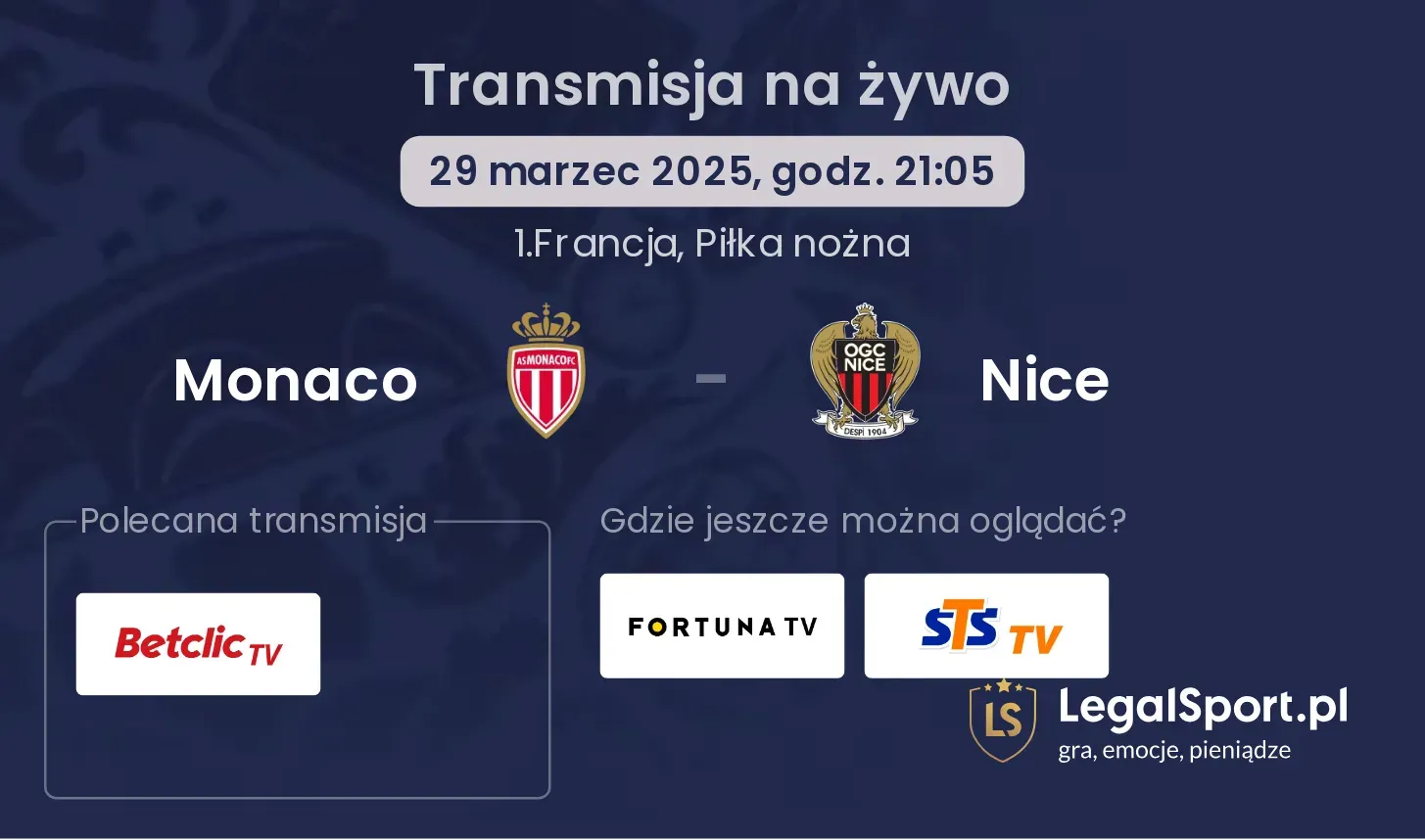 Monaco - Nice gdzie oglądać?