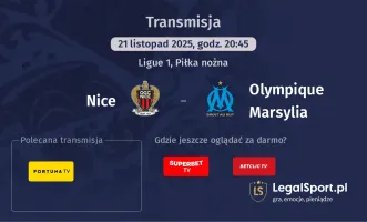 Nice - Olympique Marsylia gdzie oglądać? (21.11)