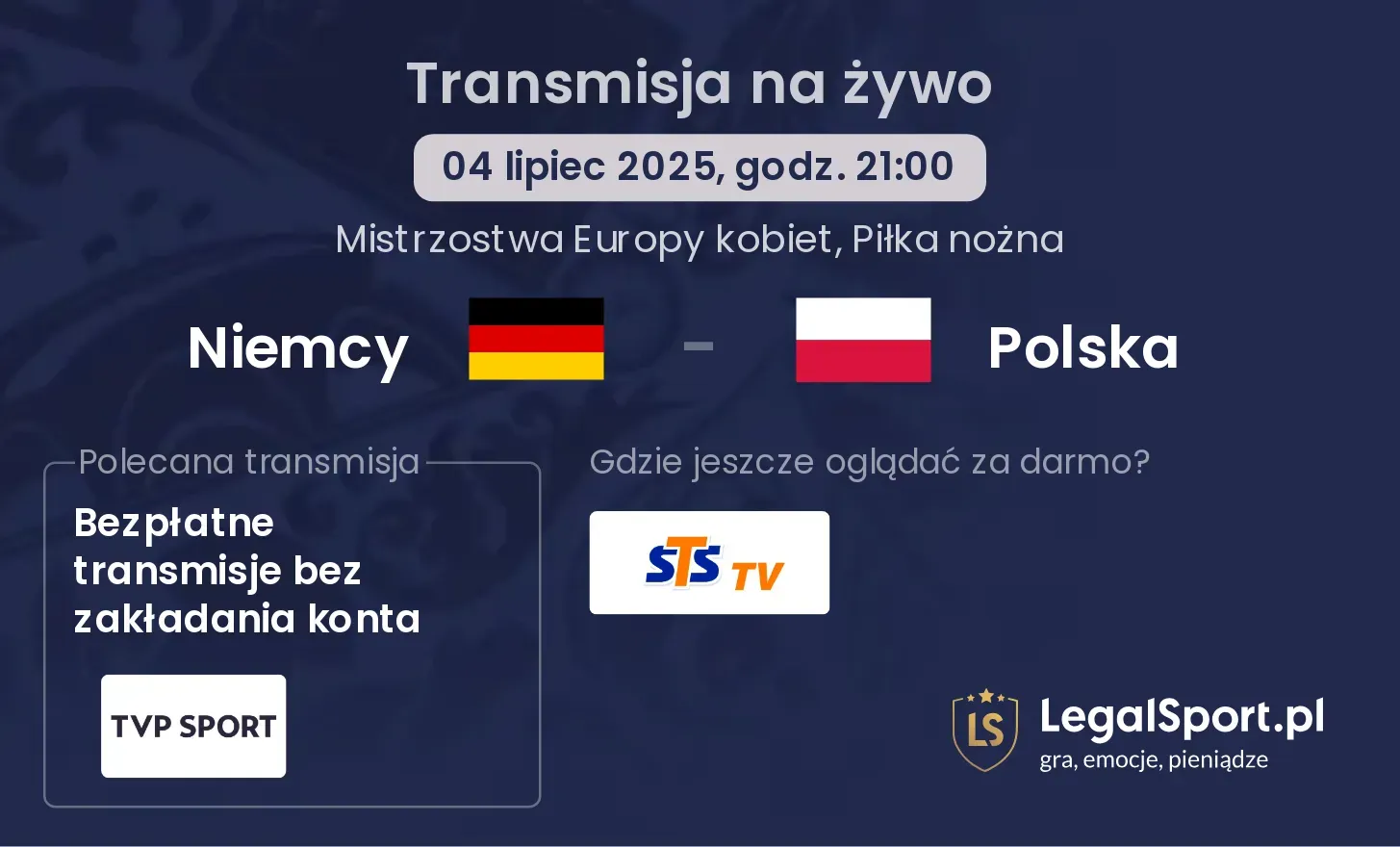 Niemcy - Polska transmisja na żywo