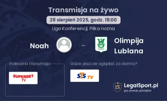 Noah - Olimpija Lublana gdzie oglądać?