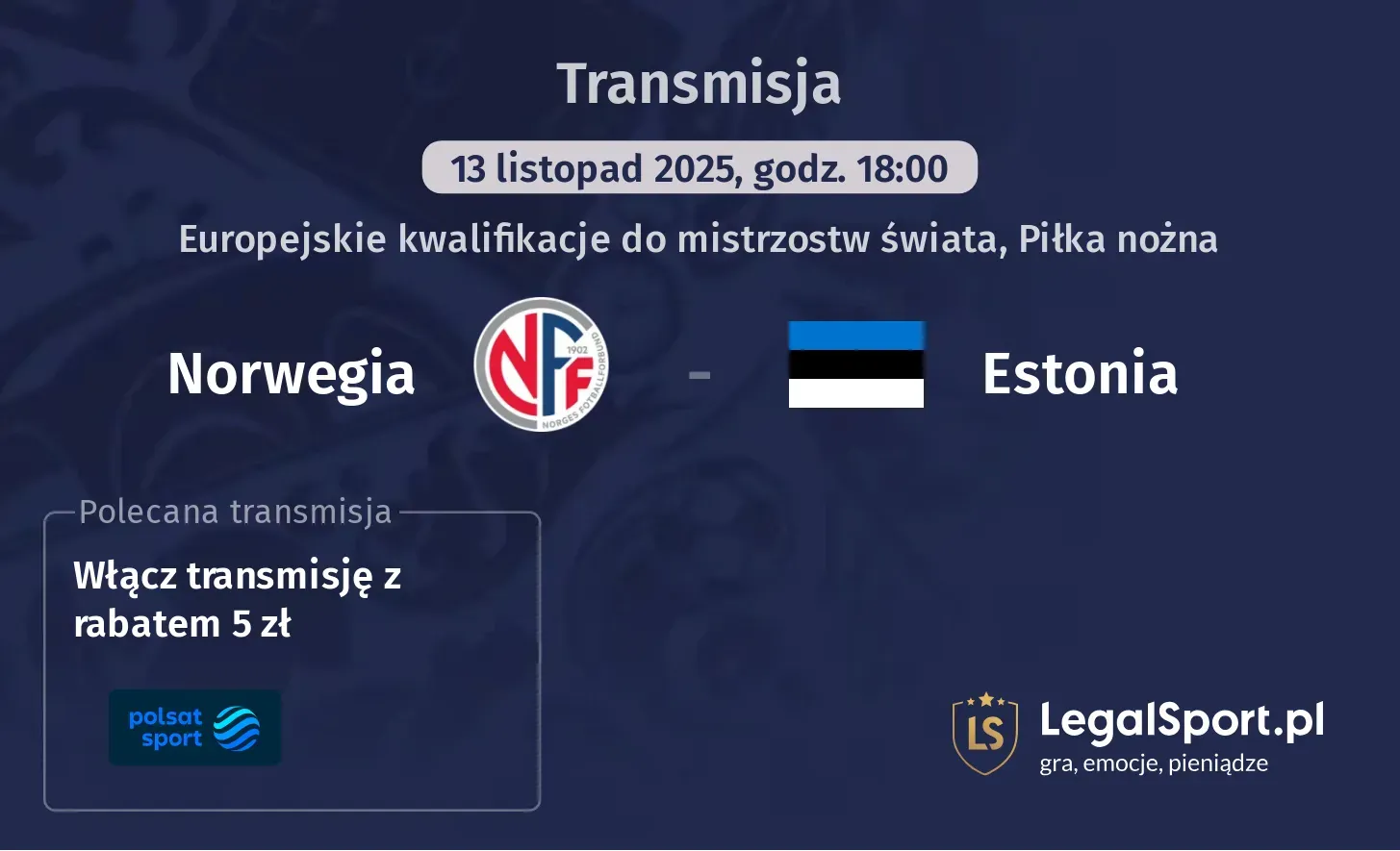 Norwegia - Estonia Transmisje