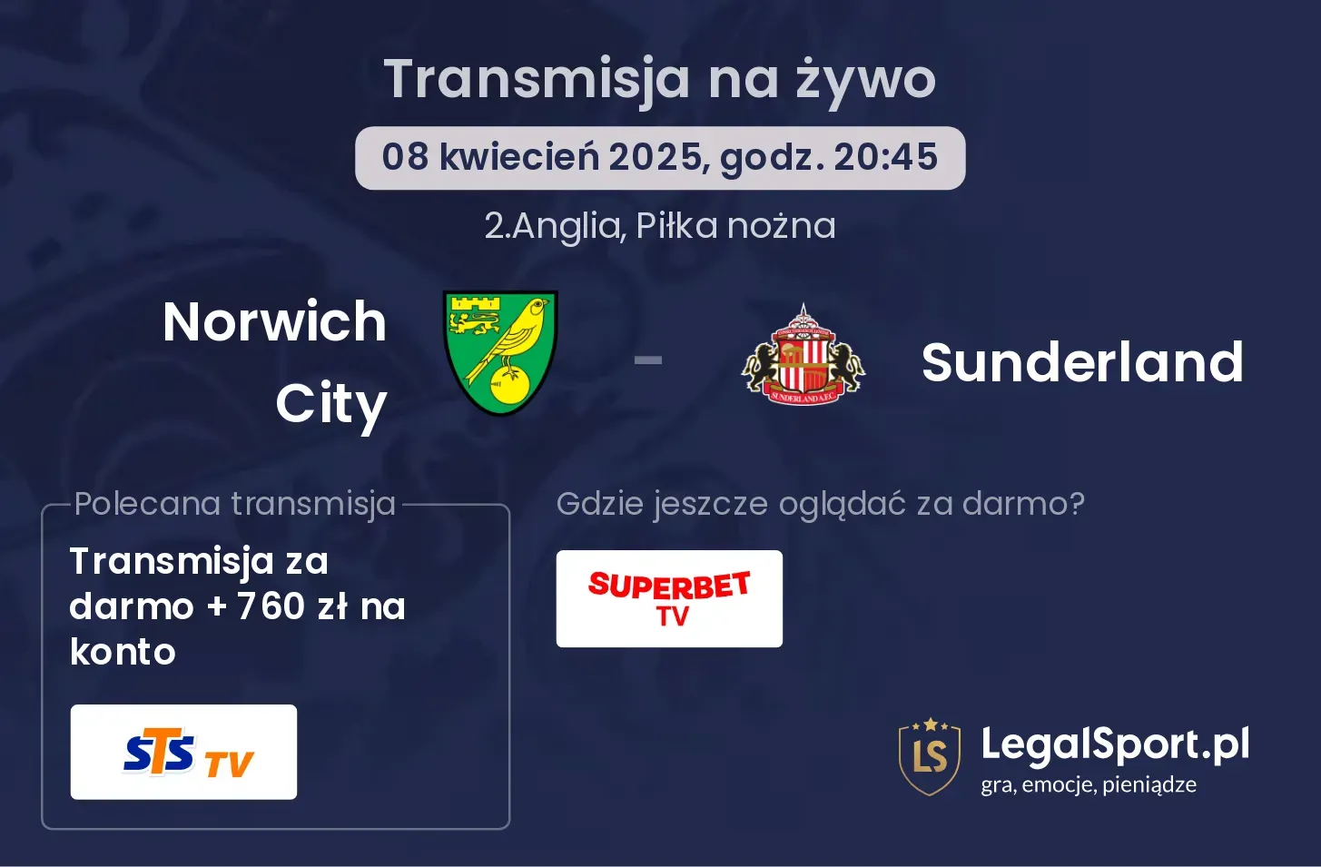 Norwich City - Sunderland gdzie oglądać?