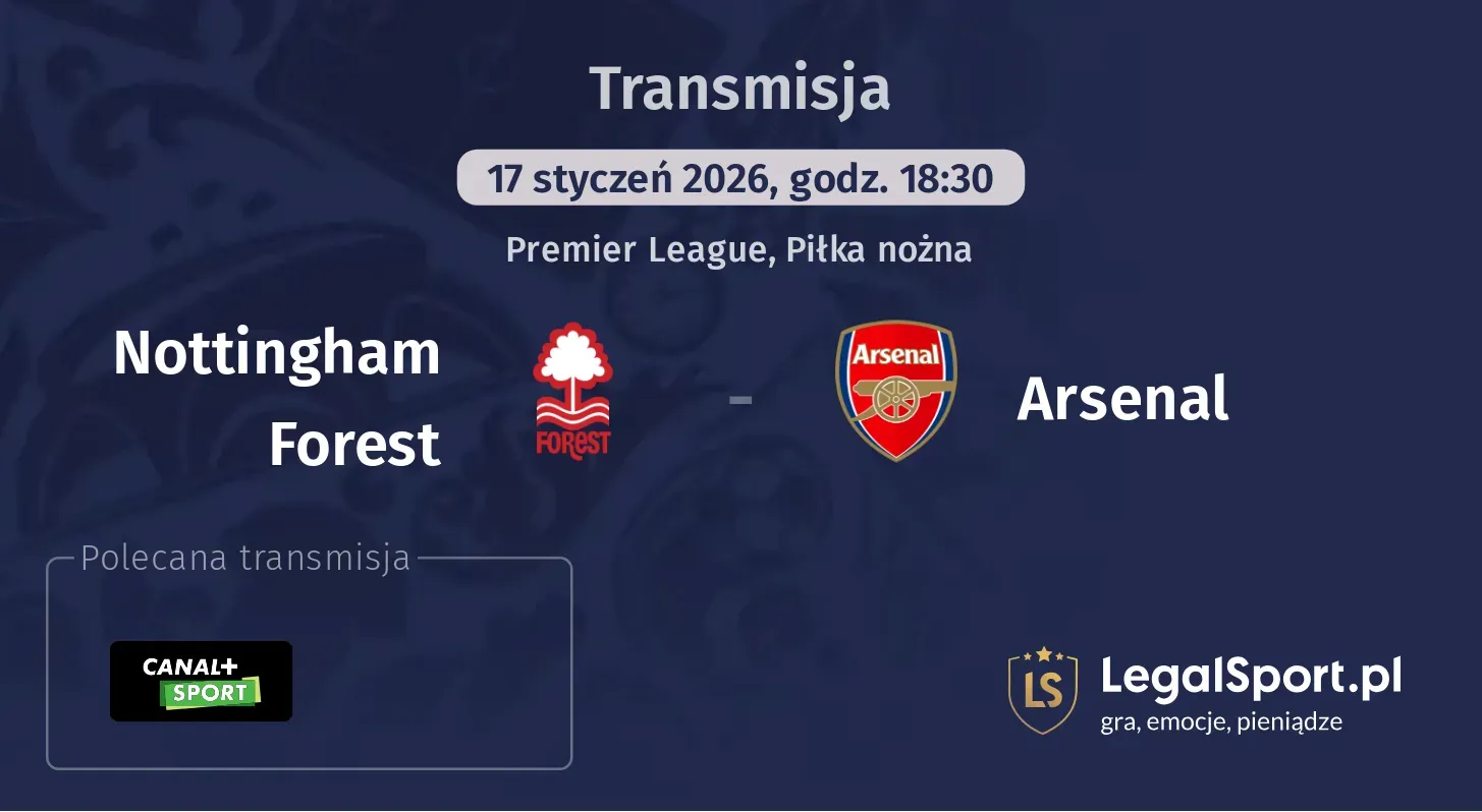 Nottingham Forest - Arsenal Transmisje
