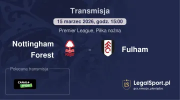 Nottingham Forest - Fulham gdzie oglądać (15.03.2026)