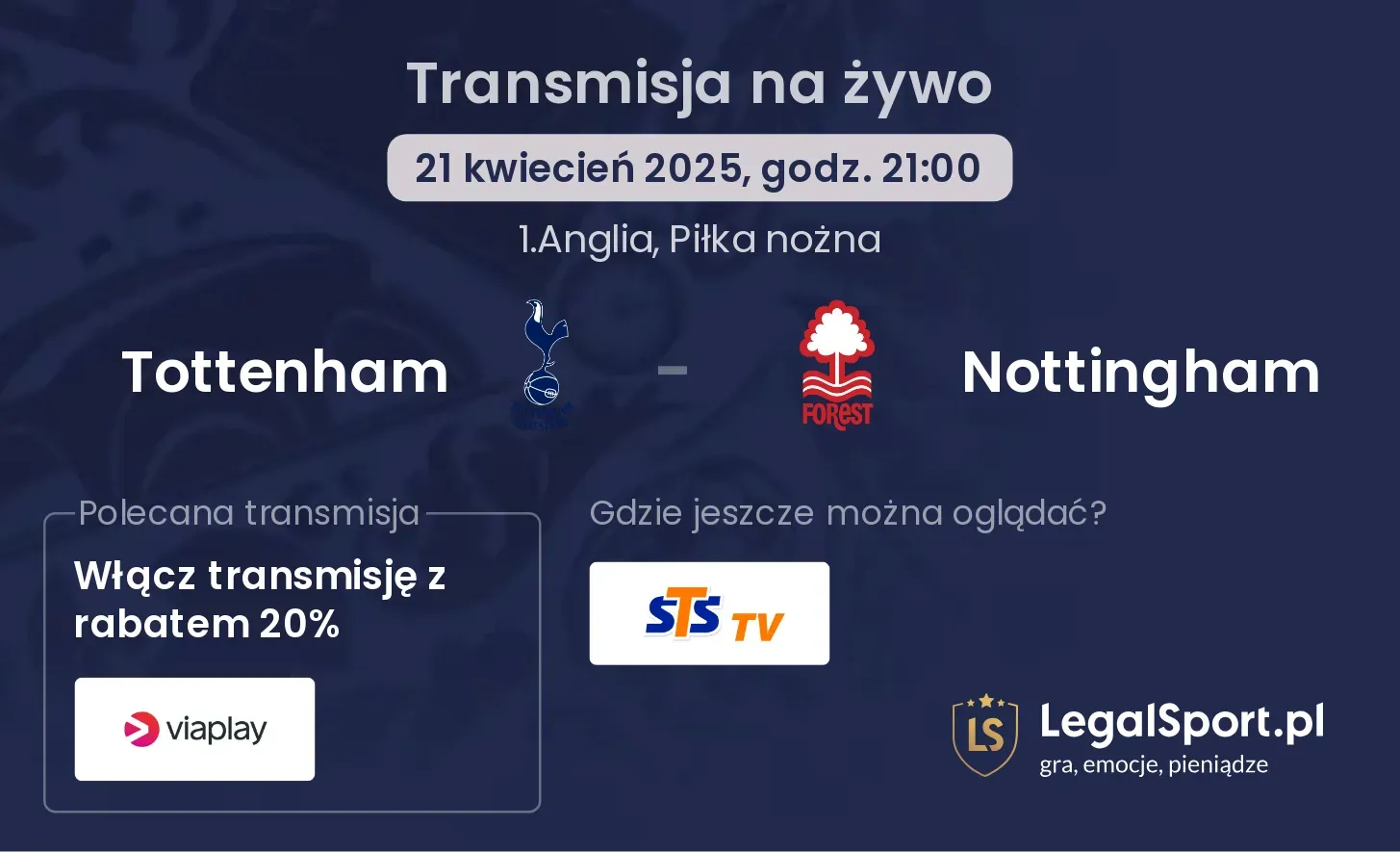 Tottenham - Nottingham gdzie oglądać?