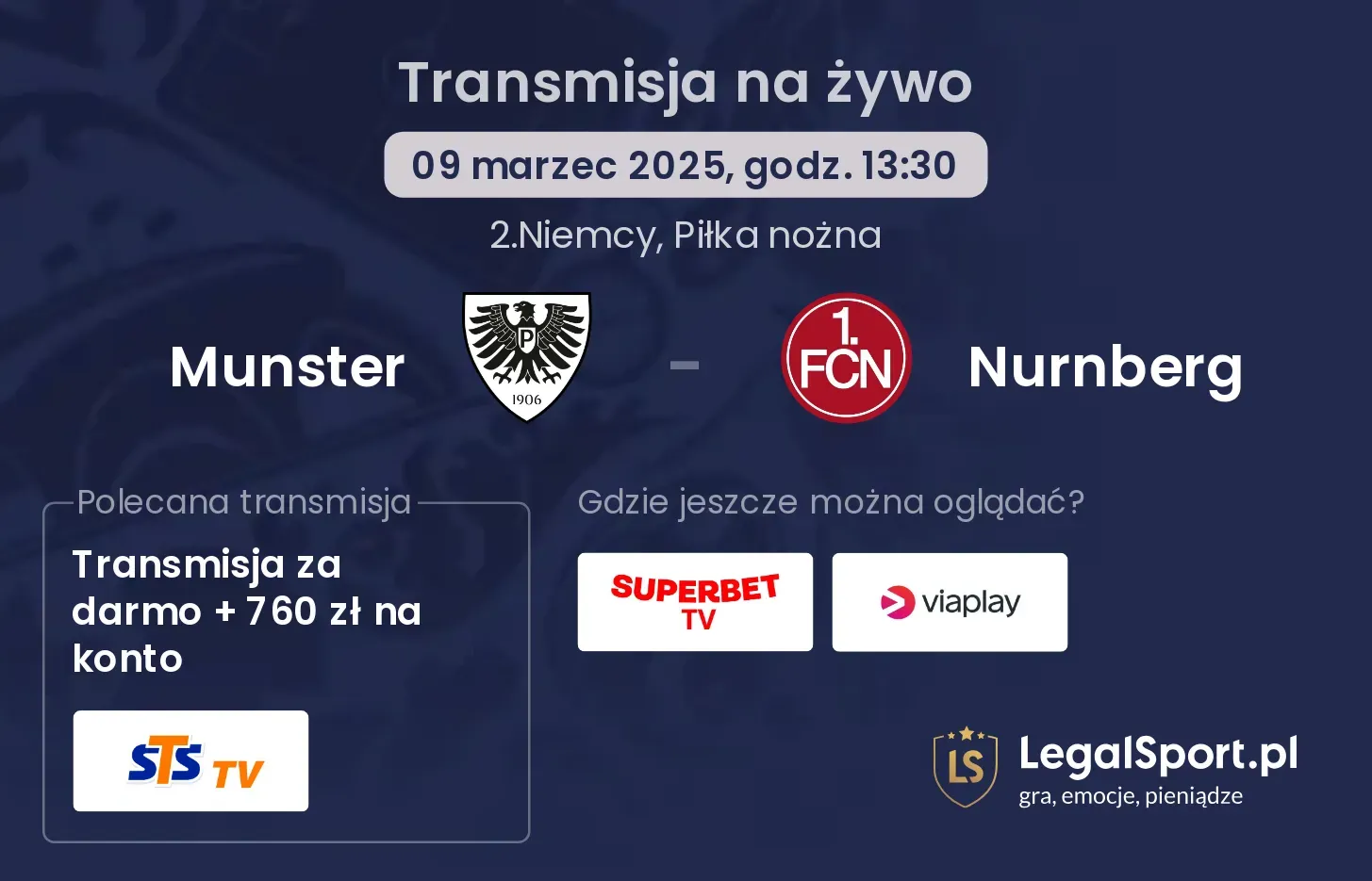 Munster - Nurnberg gdzie oglądać?