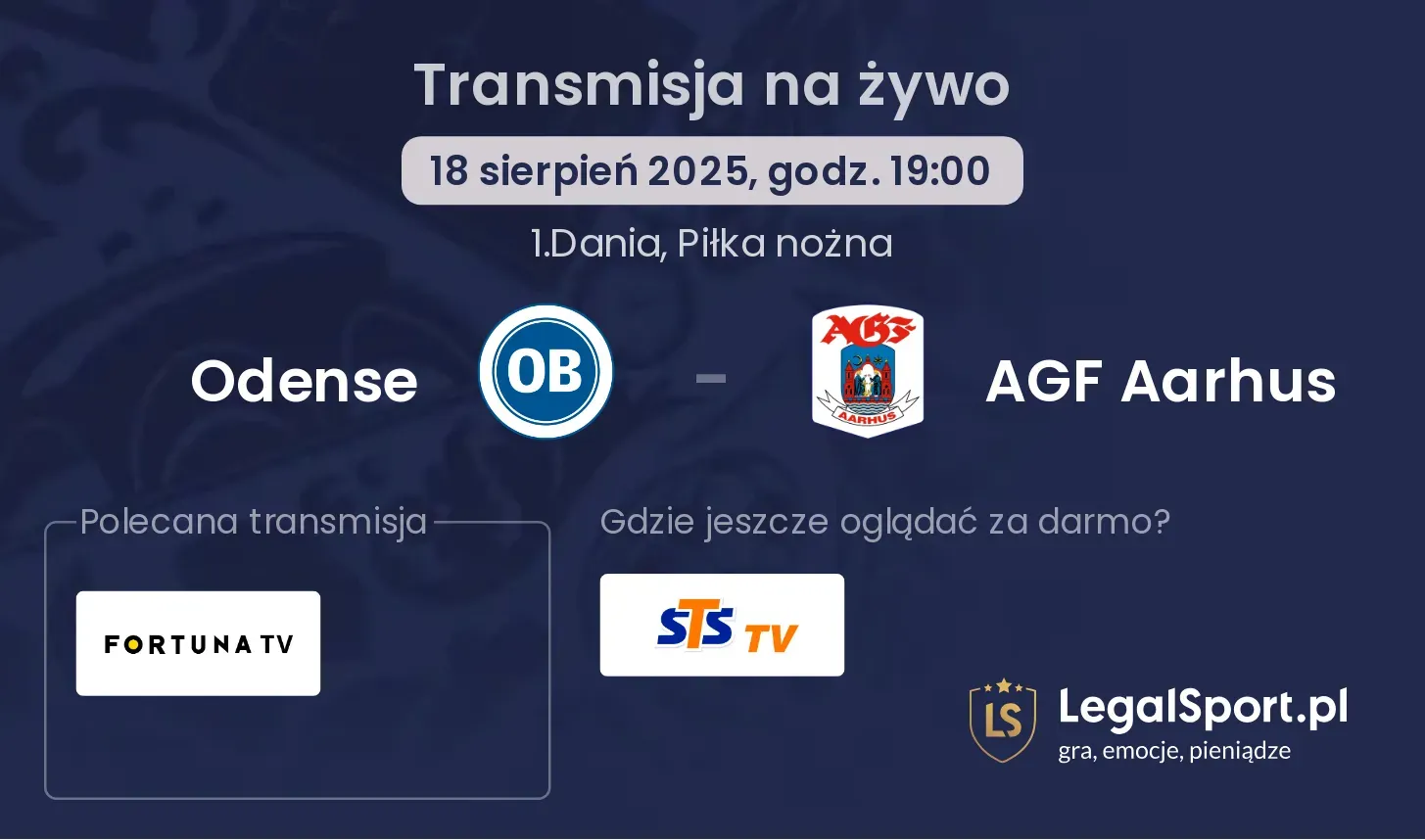 Odense - AGF Aarhus transmisja na żywo