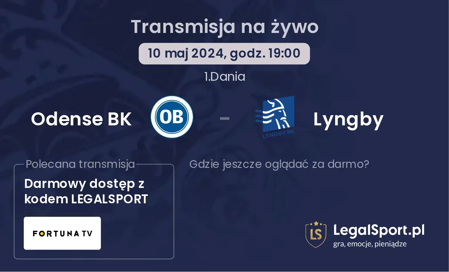 Odense BK - Lyngby transmisja na żywo