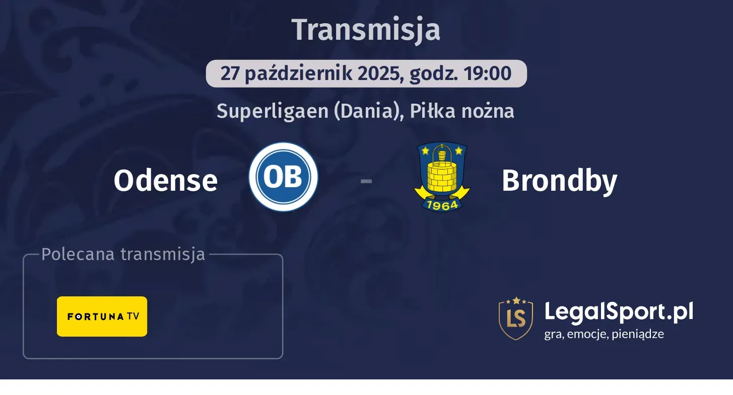 Odense - Brondby Transmisje