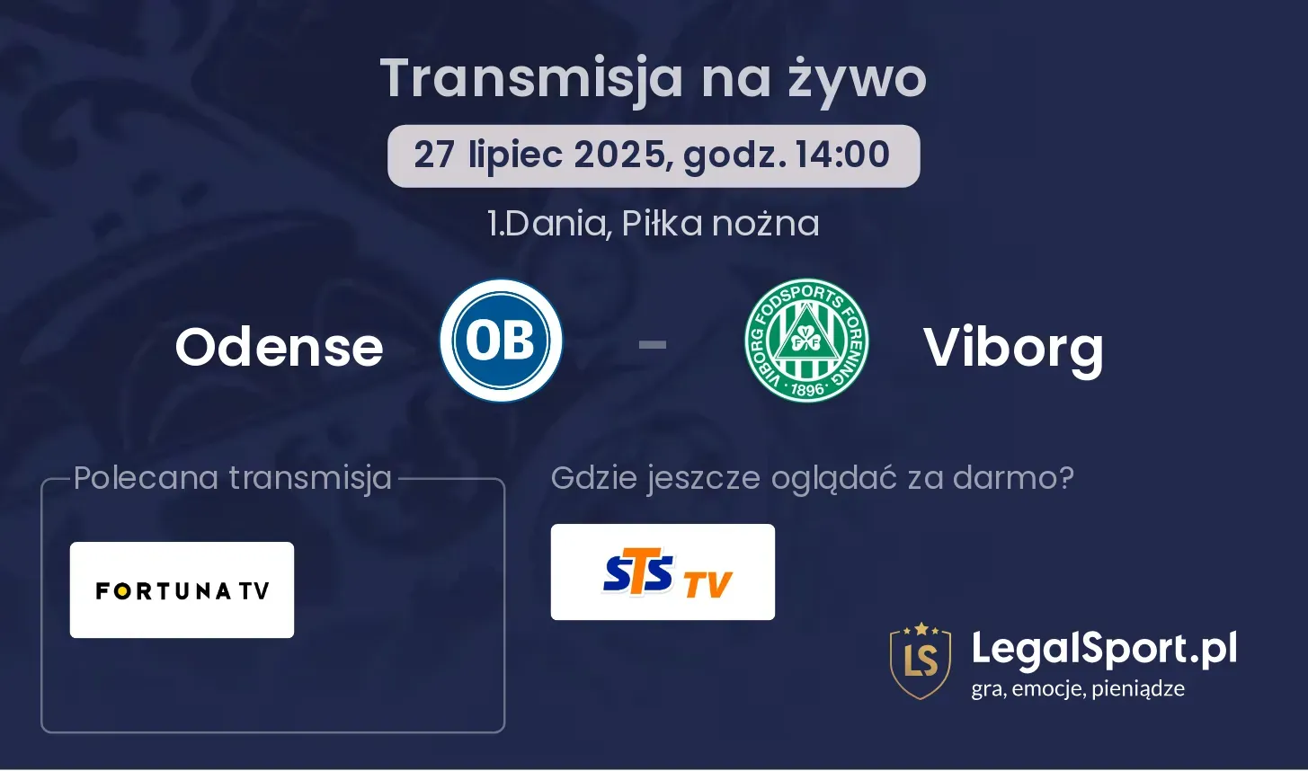 Odense - Viborg gdzie oglądać?