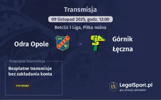 Odra Opole - Górnik Łęczna gdzie oglądać? (09.11)
