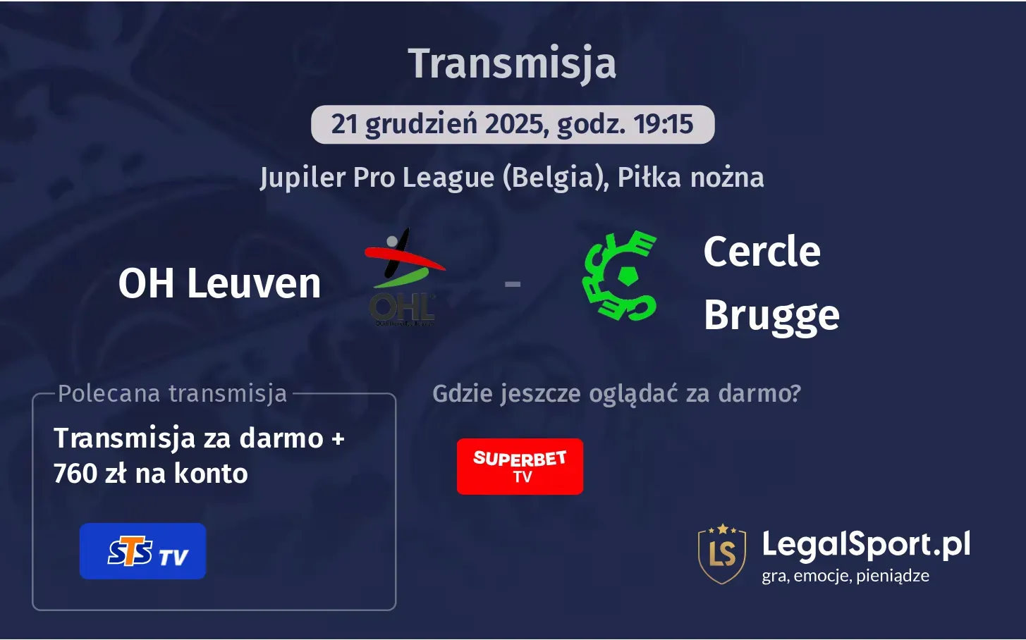 OH Leuven - Cercle Brugge Transmisje