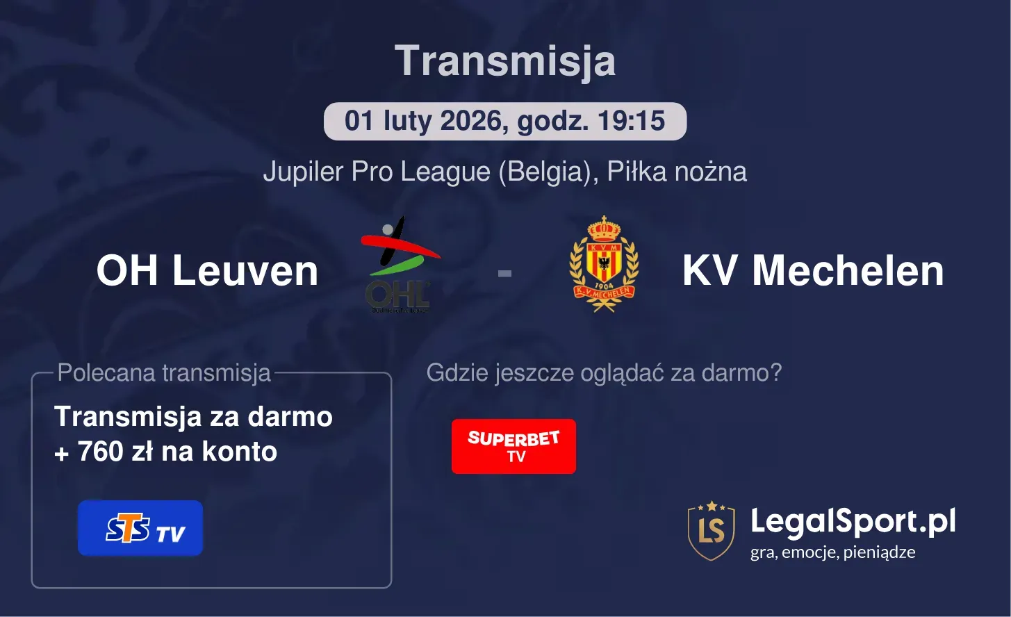 OH Leuven - KV Mechelen Transmisje
