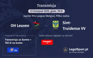 OH Leuven - Sint-Truidense VV gdzie oglądać? (23.11)