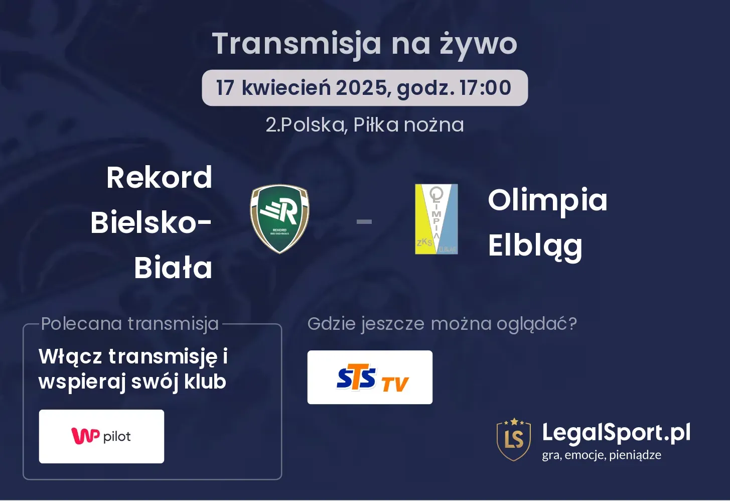 Rekord Bielsko-Biała - Olimpia Elbląg gdzie oglądać?