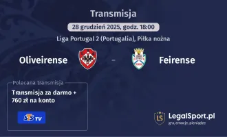 Oliveirense - Feirense gdzie oglądać (28.12.2025)