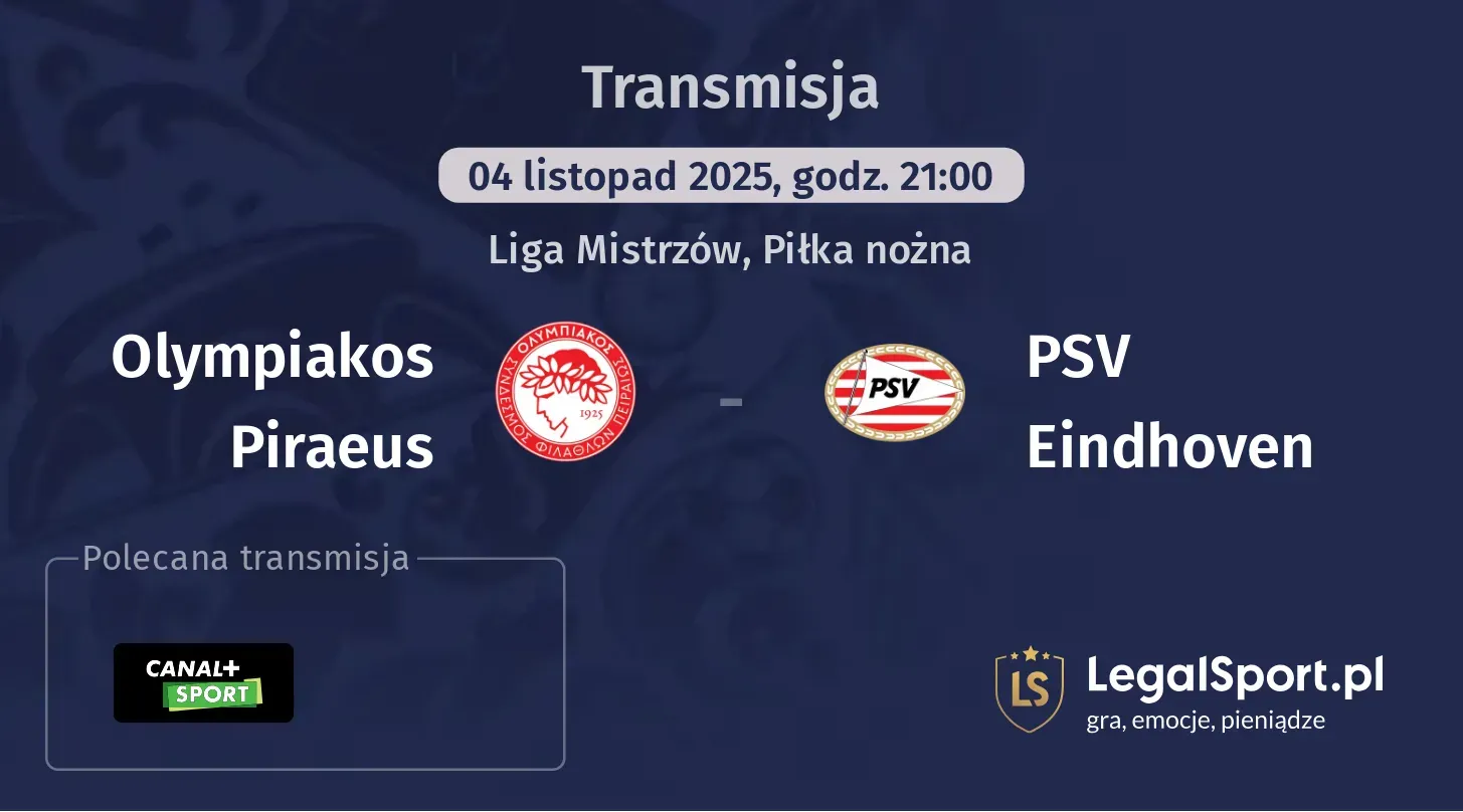 Olympiakos Piraeus - PSV Eindhoven Transmisje