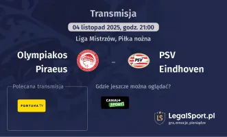 Olympiakos Piraeus - PSV Eindhoven gdzie oglądać? (04.11)