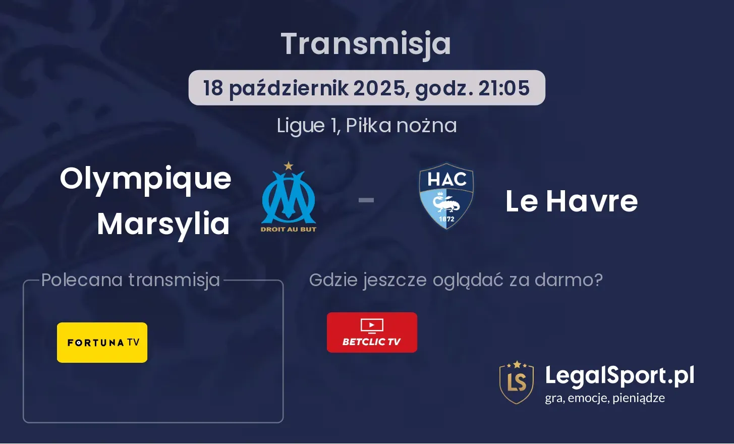 Olympique Marsylia - Le Havre gdzie oglądać?