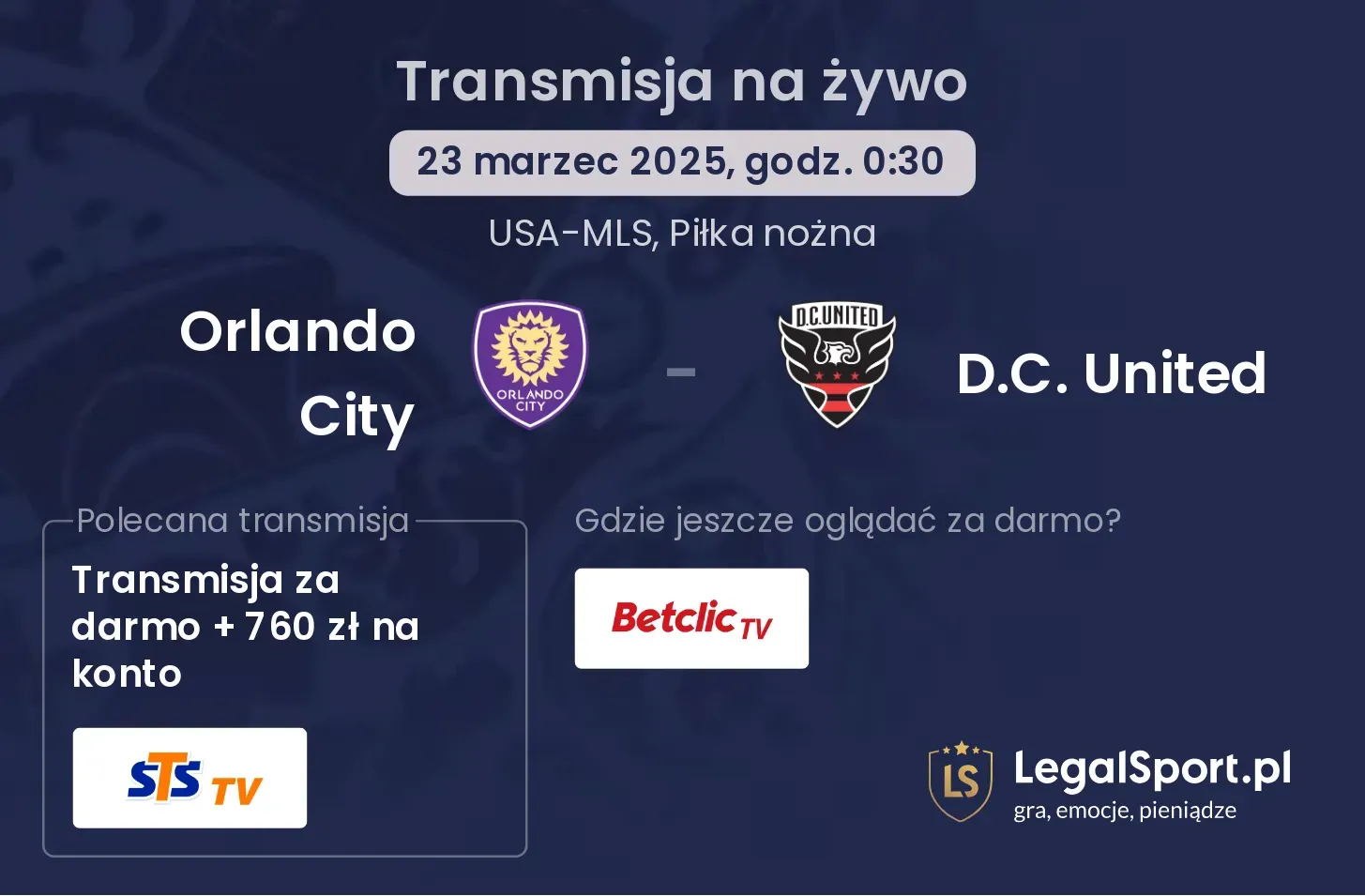 Orlando City - D.C. United gdzie oglądać?