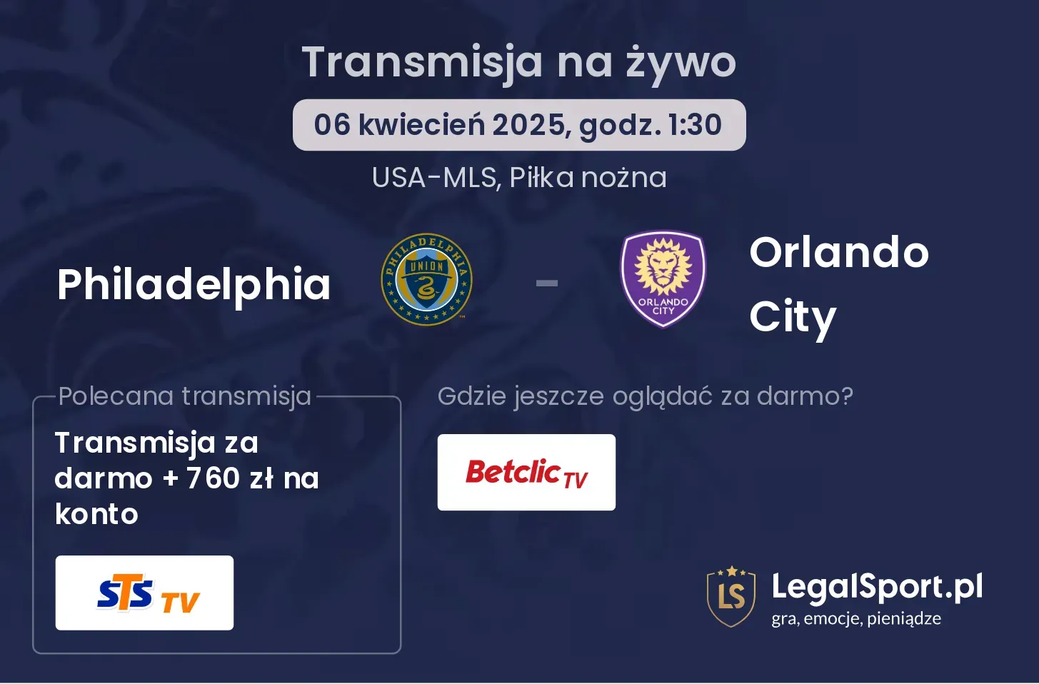 Philadelphia - Orlando City gdzie oglądać?