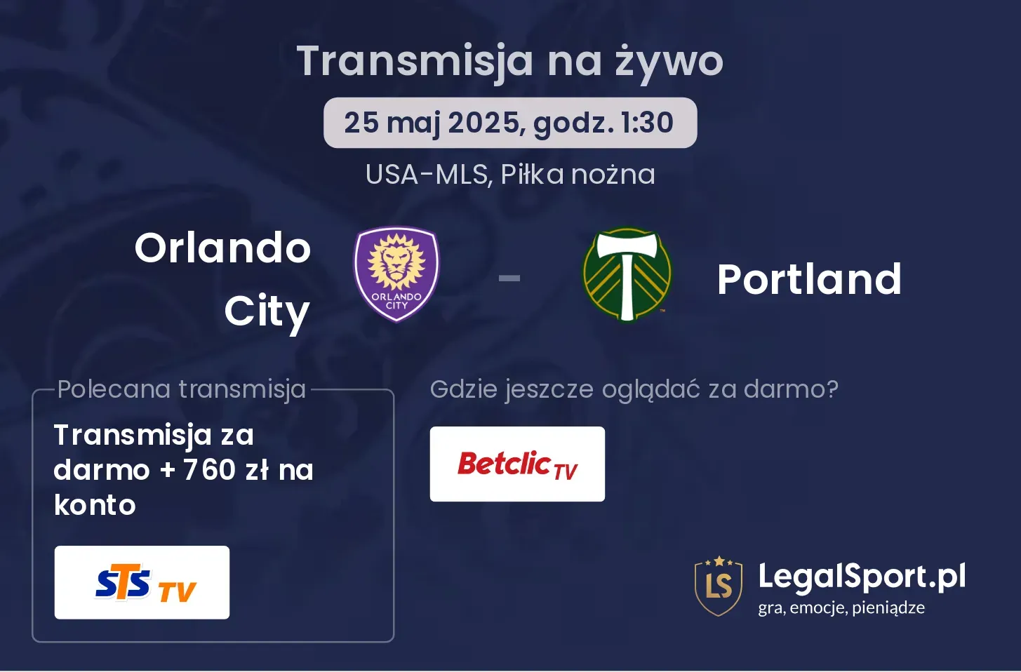 Orlando City - Portland transmisja na żywo