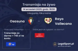 Osasuna - Rayo Vallecano gdzie oglądać?