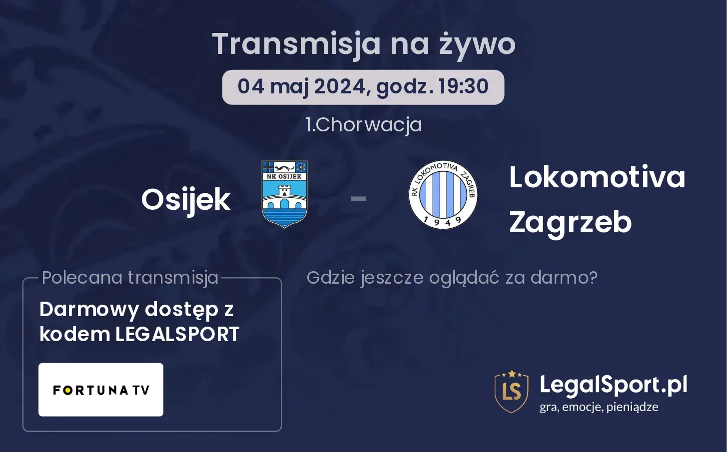 Osijek - Lokomotiva Zagrzeb transmisja na żywo