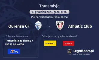 Ourense CF - Athletic Club gdzie oglądać? (18.12)
