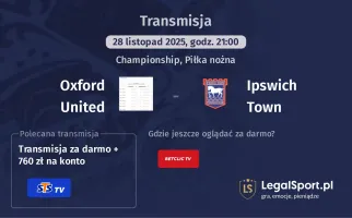 Oxford United - Ipswich Town gdzie oglądać? (28.11)