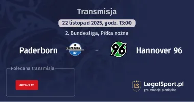 Paderborn - Hannover 96 gdzie oglądać? (22.11)