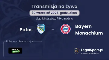 Pafos - Bayern Monachium gdzie oglądać?
